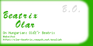 beatrix olar business card